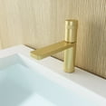 thumbnail image 4 of EZANDA Single-Hole Single-handle Bathroom Faucet with Drain Assembly，Brushed Gold, 4 of 9