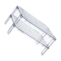 Beaupretty 2Pcs Break Resistant Kitchen Storage Rack Stackable Shelf for Refrigerator Freezer Organizing