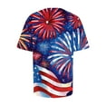 thumbnail image 6 of Qetyuw Independence Day Shirts for Women Casual Patriotic American Flag Print Tshirts Tunic Short Sleeve Tees Breathable Crew Neck Blouses Tops of the Week, 6 of 6