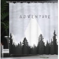 thumbnail image 3 of Ambesonne Adventure Shower Curtain, Forest Hipster Mountains, 69"Wx70"L, Pastel Purple, 3 of 4