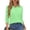 Green -FD04, variant on Nestiefly Women Polo Shirt 3/4 Length Sleeve Tops Collared Button Down Golf Tee Casual Spring Summer Work T Shirts Ginger L