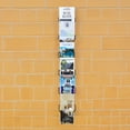 thumbnail image 2 of FixtureDisplays® Vertical Wall Mounting 6 Pockets 4 X 6" Greeting Card Post Card Rack 4.7 X 2.2 X 30.3" With Slight Pocket Overlap 11713-4X6-BLK, 2 of 12