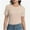 Khaki, variant on Fall Clothes Womens Crewneck Ribbed Long Sleeve Shirts Slim Fitted Tee Casual Basic Tshirt Top