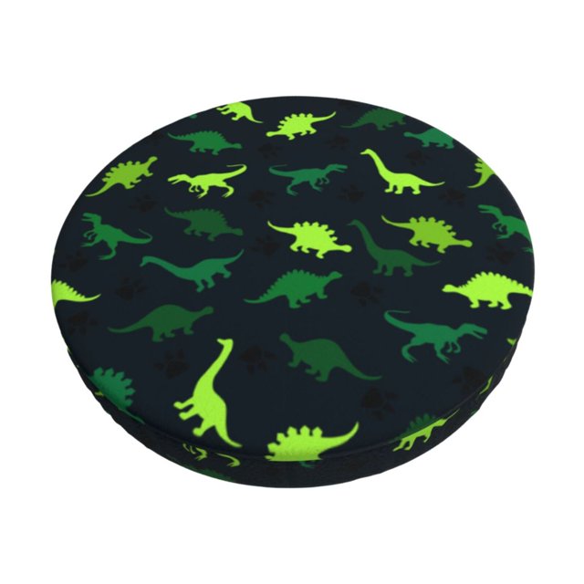 Easygdp Dinosaurs Print Easy To Install Bar Stool Covers&Stool Covers Round&Elastic Stool Cover, Barstool Covers,Washable&Bottom With Elastic Edge-14 inch