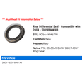 thumbnail image 2 of Rear Differential Seal - Compatible with 2004 - 2009 BMW X3 2005 2006 2007 2008, 2 of 2