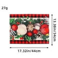thumbnail image 3 of Reduced Price！TIMIFISES Christmas Imitation Linen Meal Mat,Green Christmas Tree Printed Dining Table Mat,Western Meal Mat,Kitchen Insulation Mat, 3 of 3
