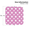 thumbnail image 2 of Lsque Purple And White Polka Dot Pattern 4" Drink Coasters Set of 4, PVC Leather Absorbent Coasters, Table Coaster Set Decorative Coffee Cup Coasters Housewarming Gift -Square, 2 of 6