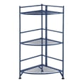 thumbnail image 1 of Pemberly Row Étagère d'Angle Pliante en Métal à Trois Niveaux Finition Métal Bleu, 1 of 8