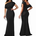 thumbnail image 5 of Women'S Off Shoulder Elegant Sleeveless Bodycon Long Formal Party Evening Dress Black M, 5 of 9