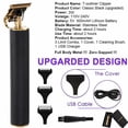 thumbnail image 3 of Charites Professional Cordless T-Outliner Hair Trimmer 0mm Cutter Head Hair Clipper T-Blade Hair Clippers for Men Zero Gapped Detail Beard Shaver Barbershop Black2, 3 of 11
