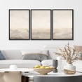 thumbnail image 4 of IDEA4WALL Framed Canvas Print Wall Art Set of 3 Pastel Abstract Beige & Grey Minimalist Pattern Nature Wilderness Modern Art Decorative Neutral Artwork for Home Decor - Black 16"x24"x3, 4 of 5