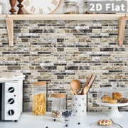 24-Piece Set Peel-and-Stick Self-Adhesive Wall Tiles, 4.7×9.7 Inch Marble Pattern Backsplash Tiles, Waterproof Oil-Proof for Kitchen Bathroom