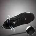 thumbnail image 5 of Men's Air Cushion Casual Sneakers - Breathable Mesh & PU Upper, Geometric Design, Walking & Casual Attire, Athletic  Lace-Up Closure, Black/White Colorway, Comfortable Fit for Outdoor Running,, 5 of 9