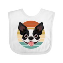 Inktastic Boston Terrier Dog Retro Sunset Boys or Girls Baby Bib