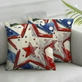 thumbnail image 3 of nygtbtfer 4th of July Throw Pillow Set of 2, Patriotic Stars Faith Family Freedom God Bless America Striped Decorative Farmhouse Decoration for Home  White, 3 of 7