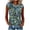 #0095-Green, variant on Uootdi Womens Tank Tops Denim Patchwork Print Crew Neck Sleeveless Curved Hem Loose Fit Breathable Tops Casual Cami Tees Daily Street Style Wear Gift