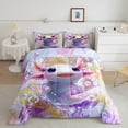 thumbnail image 2 of Castle Fairy Cute Salamander Twin Comforter Sets for Kids,Kawaii Axolotl Bedding Set, 2 of 8
