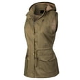 thumbnail image 3 of Made by Olivia Women's Military Soft Faux Lined Anorak Utility Hooded Jacket Vest, 3 of 5