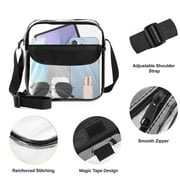 TSV Stadium Approved Clear Crossbody Bag, Waterproof Shoulder Bag with Adjustable Strap for Concerts