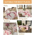 thumbnail image 5 of Valentine''s Day Tablecloth Waterproof for Round/Rectangle/Oval/Square Tablecloth 54x54 in Table Cloth Cover for Fall Baby Shower Christmas Wedding Party, Sweet Love Word Spring Flower, 5 of 6