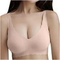 thumbnail image 2 of XuJwPNcy Wireless Seamless Bras for Women Wavy V Neck Soft Bras Support Full Coverage Comfortable Bra, 2 of 3