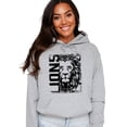 thumbnail image 2 of Lions School Spirit Hoodie for Men and Women Game Day Lion Mascot Team Pride Pullover Sweatshirt Gray Hoodie Medium, 2 of 8