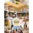 thumbnail image 5 of Yellow Orange Checkered Tablecloth Rectangle Table Cloth 60x84 , Waterproof Tablecloth Outdoor Table Cloth, Farmhouse Buffalo Plaid Striped Washable Table Cover for Kitchen Dining Party, 5 of 8