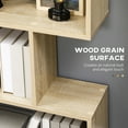 thumbnail image 5 of CoSoTower 75.5"H Bookcase 6 Shelf S-Shaped Bookshelf Wooden Storage Display Stand Shelf Organizer Free Standing Oak, 5 of 9