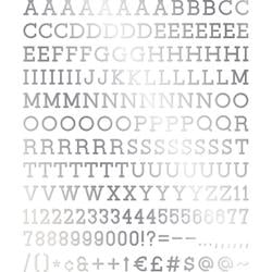 Silver Letters - DCWV Silver 1 Inch Letters