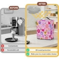 thumbnail image 4 of ZIATUBLES Ice Cream Maker Dust Cover, Flower Print with Storage Pocket and Top Handle, Stain Resistant Cover for Kitchen Appliance, 15.35" x 9.84" x 18.11", 4 of 6