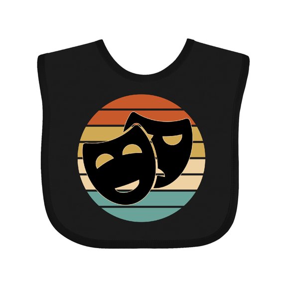 Inktastic Theater Masks Acting Retro Sunset Boys or Girls Baby Bib