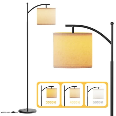 SUGIFT Modern Floor Lamp 3-Color LED Standing Lamp for Living Room, Bedroom & Office