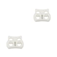 thumbnail image 1 of Jumpingount Tope de plástico de 100 piezas, cordón de cordón, topes de bloqueo, bolsa de Paracord de palanca de doble orificio individual, ropa Blanco 10 2*1.5 2piezas, 1 of 6