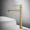 thumbnail image 1 of Grifo de baño de encimera, cartucho de disco de cerámica de alta calidad, válvula mezcladora de agua caliente y fría, grifo mezclador de lavabo de un solo orificio de fácil instalación, construcción, 1 of 1