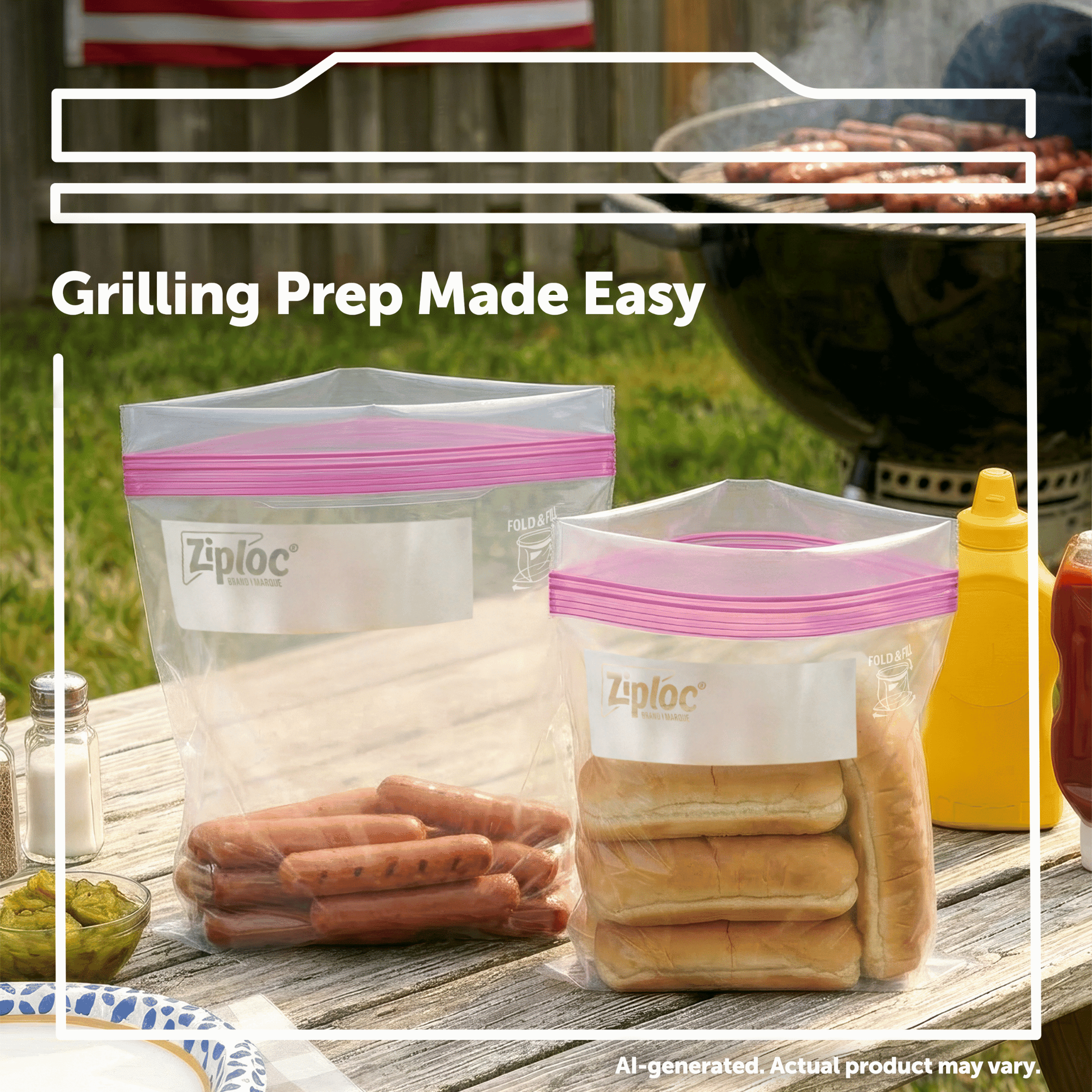 (4 pack) Ziploc Brand Food Storage Bags, School Supplies, with Grip 'n Seal Technology, Zipper, Gallon, 40 Count