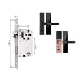 thumbnail image 2 of Door Lock, Security Biometric Fingerprint Smart Door Handle Tuya Electronic Intelligente Card Key Wood Door Lock for Home ,Easy to Install, 2 of 7