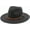 Black, variant on Women Straw Panama Hat Travel Fedora Beach Sun Hats Wide Brim Straw Roll up Hat UPF 50+