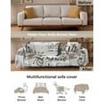 thumbnail image 3 of Old Newspaper Sofa Covers for 3 Cushion,Washable Couch Cover for Sectional Sofa Slipcoverwith Tassel,Animal Birds Antique English Newsprint Loveseat Covers Futon Cover Throw Blanket 71''x118'', 3 of 8