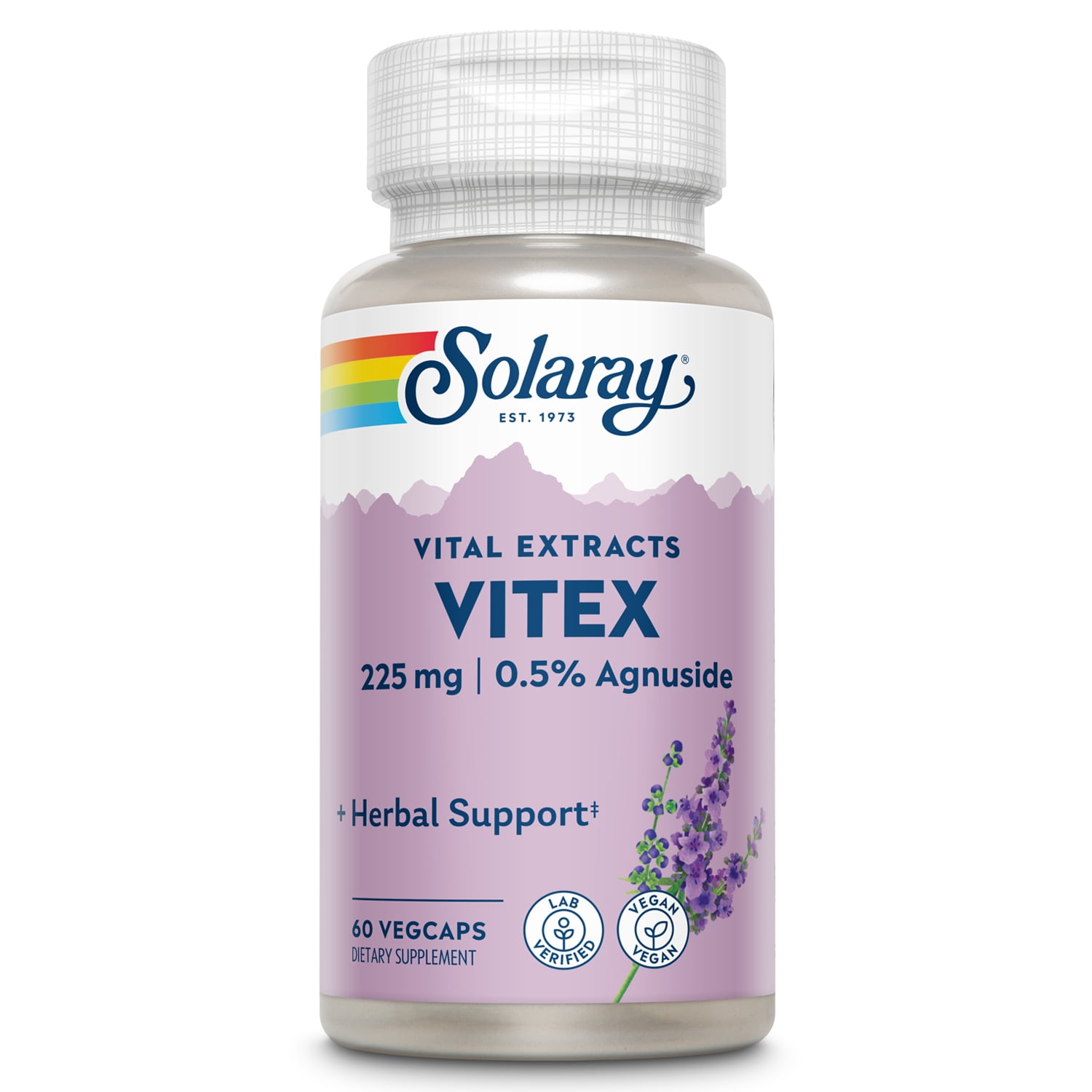 Solaray Vitex Chasteberry Extract 225mg, Traditional Women’s Health Support Supplement with 0.5% Agnuside, 60 VegCaps
