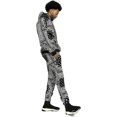 thumbnail image 4 of G-Style USA Men's Bandana Paisley Fleece Tracksuit Set - Zipper Jacket Hoodie and Sweatpants ST875 - Black - 5X-Large, 4 of 5