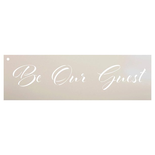Be Our Guest Stencil By Studior12 Reusable Mylar Template Use To Paint Wood Signs Pallets Welcome Sign Diy Home Decor Select Size 24 X 7 Walmart Com Walmart Com