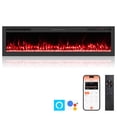 thumbnail image 1 of Costway 68" Smart WiFi Electric Fireplace, Work with Alexa & Google Assistant, 12H Timer, 1 of 10