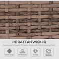 thumbnail image 3 of 7-Piece Outdoor Patio Furniture Set - Grey Wicker Sectional Sofa with Cushions & Coffee Table for Living Room, Deck & Garden - PE Rattan Design, 3 of 7