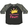 thumbnail image 3 of Inktastic 4th Birthday Princess is Four Girls Toddler T-Shirt, 3 of 5