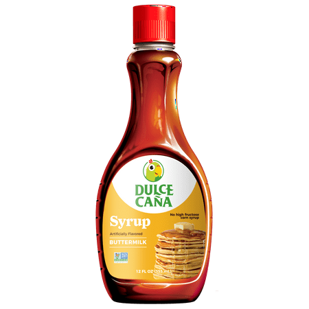 Dulce Caña Syrop Buttermilk, 12 oz (355 ml), Plastic Bottle, Non GMO, No High Fructose Corn Syrup
