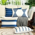 thumbnail image 2 of Outdoor Decorative Pillow Covers Waterproof Garden Throw Pillow Covers 12x20 Inch Cushion Case Geometry Pillowcases Pillows Shell for Patio Furniture Couch Tent Balcony Pack of 4 (Navy Blue), 2 of 6