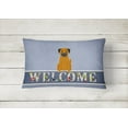 thumbnail image 2 of Carolines Treasures BB5620PW1216 Border Terrier Welcome Canvas Fabric Decorative Pillow, 12H x16W, multicolor, 2 of 3