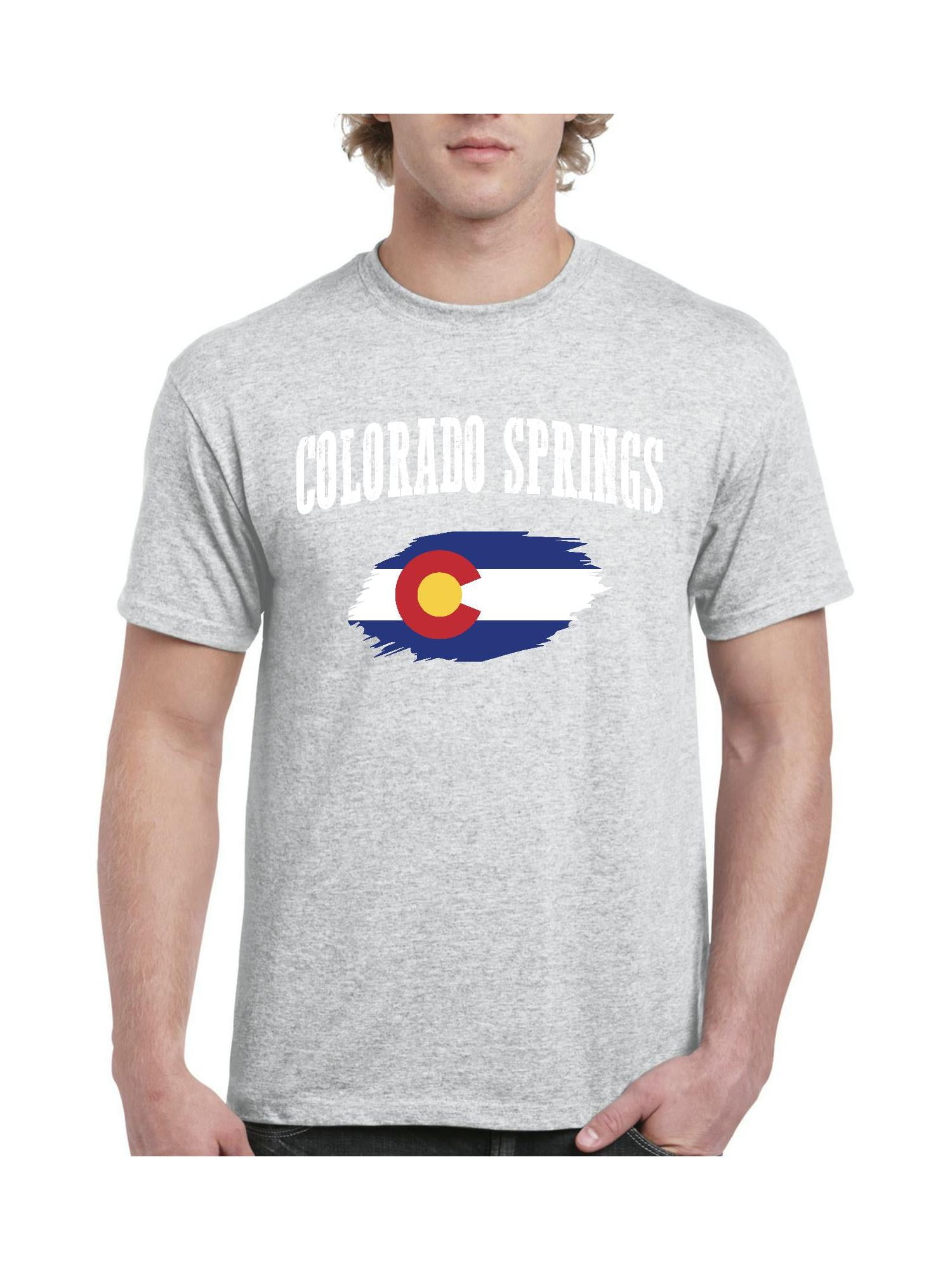 IWPF Mens Colorado Flag Colorado Springs Short Sleeve TShirt