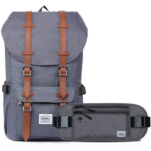 Mochila para Computadora Portátil KAUKKO 15.6 Pulgadas Gris (2PC)