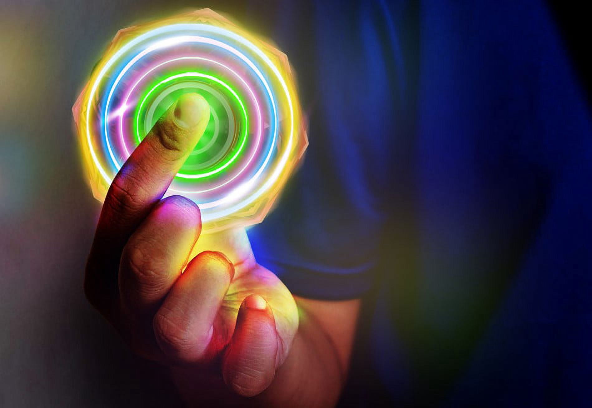 Hyper Cyberspin Flying Spinner - Blue Fidget Sensory Toy
